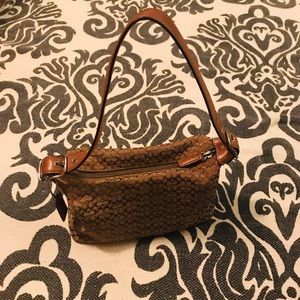 Coach mini purse brown signature